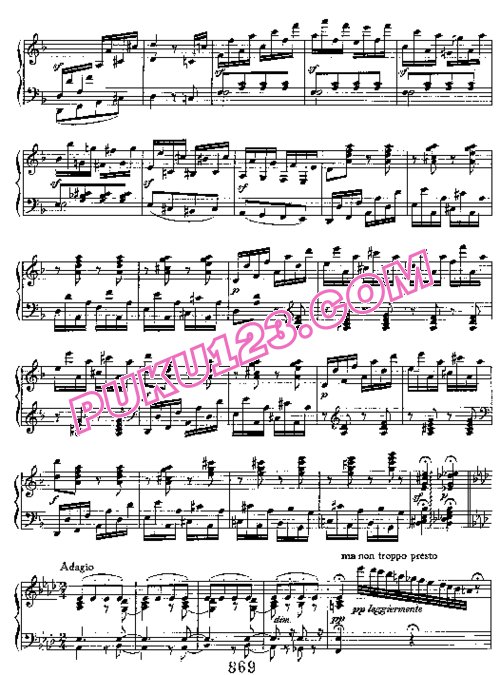 天天钢琴网-免费下载Beethoven - Fantasia in g Minor Op.77