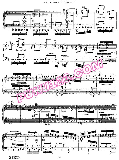 天天钢琴网-免费下载Beethoven - Liszt - Symphony No.1 in C Major Op.21 - Solo Piano 李斯特改编钢琴独奏版