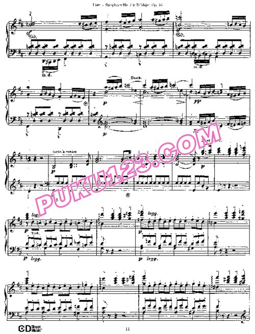 天天钢琴网-免费下载Beethoven - Liszt - Symphony No.2 in D Major Op.36 - Solo Piano 李斯特改编钢琴独奏版