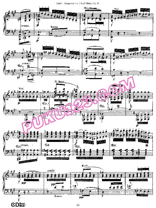 天天钢琴网-免费下载Beethoven - Liszt - Symphony No.2 in D Major Op.36 - Solo Piano 李斯特改编钢琴独奏版