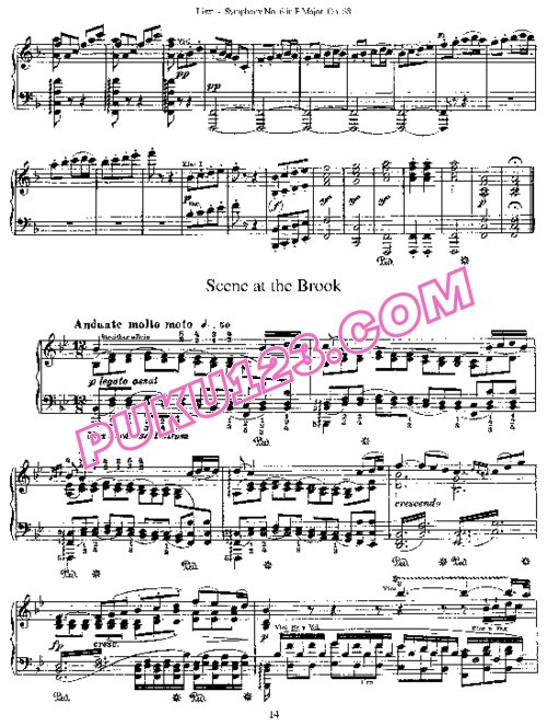 天天钢琴网-免费下载Beethoven - Liszt - Symphony No. 6 in F major,Op. 68 李斯特改编钢琴独奏版