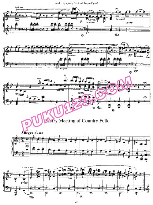 天天钢琴网-免费下载Beethoven - Liszt - Symphony No. 6 in F major,Op. 68 李斯特改编钢琴独奏版
