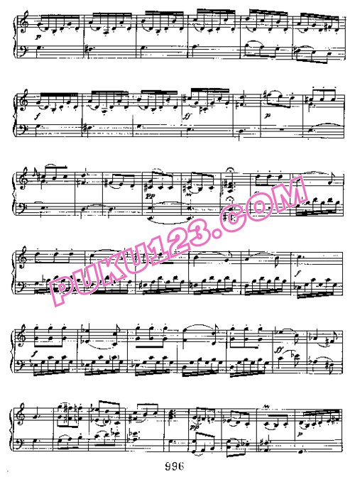 天天钢琴网-免费下载Beethoven - Rondo in C Major WoO 48