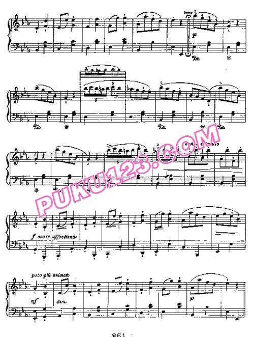 天天钢琴网-免费下载Beethoven - 6 Ecossaises WoO 83