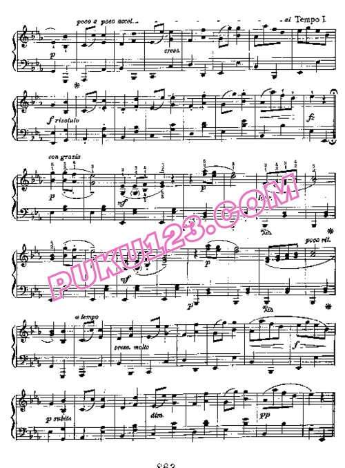 天天钢琴网-免费下载Beethoven - 6 Ecossaises WoO 83