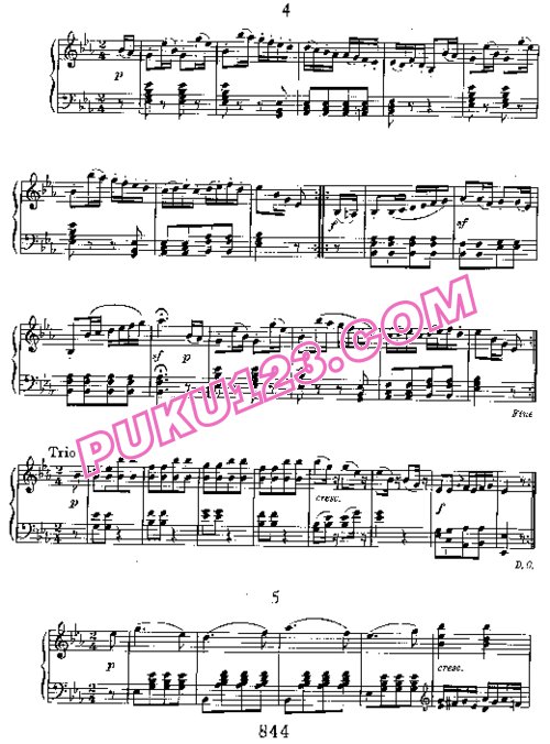 天天钢琴网-免费下载Beethoven - 7 Contredances WoO 14