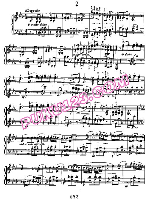 天天钢琴网-免费下载Beethoven - 3 Contredances