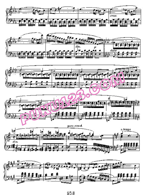 天天钢琴网-免费下载Beethoven - Polonaise in C Major Op.89