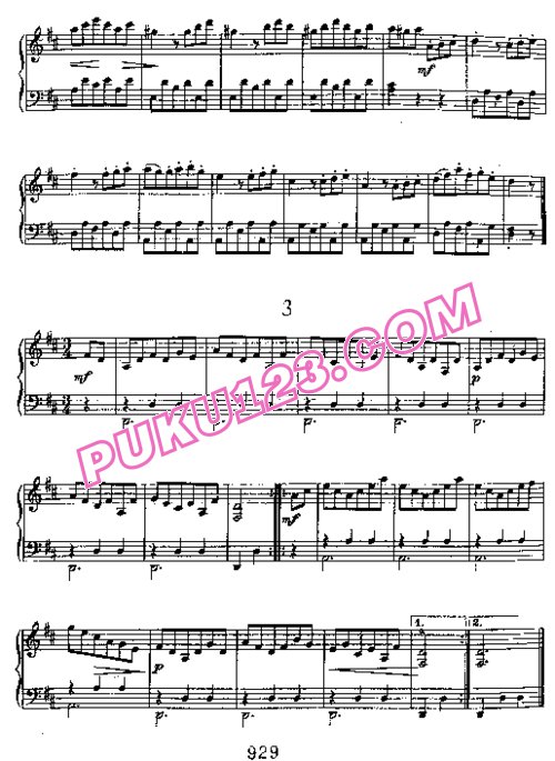 天天钢琴网-免费下载Beethoven - 7 Landler WoO 11