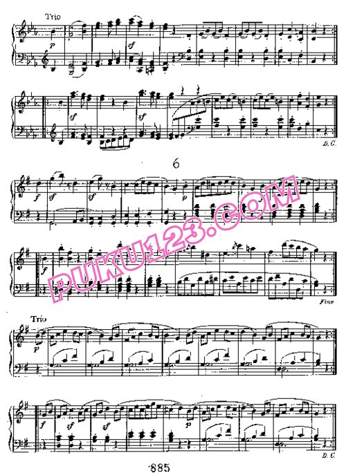 天天钢琴网-免费下载Beethoven - 12 German Dances WoO 8