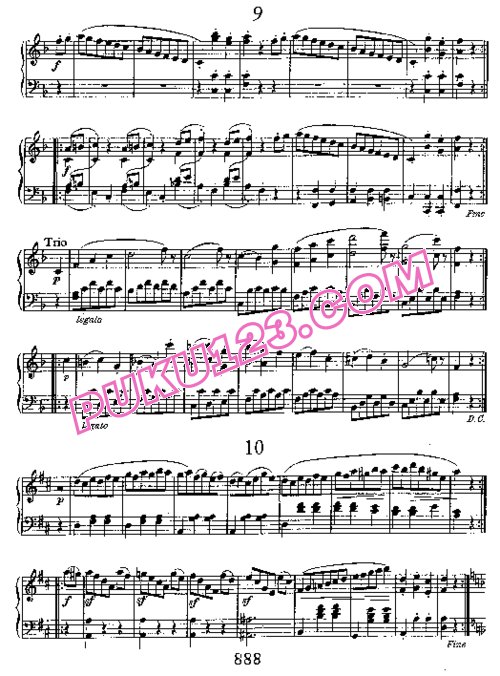 天天钢琴网-免费下载Beethoven - 12 German Dances WoO 8