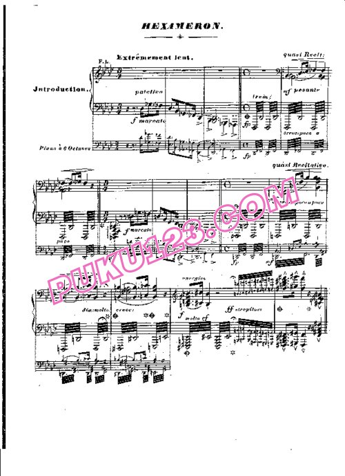 天天钢琴网-免费下载Liszt - Bellini - Hexameron 李斯特等人钢琴独奏版