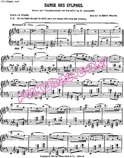 天天钢琴网-免费下载Berlioz - Henry Strauss - Danse Des Sylphes 钢琴独奏版