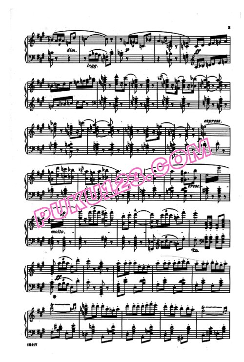 天天钢琴网-免费下载Bizet - Carmen Overture - Solo Piano 独奏版