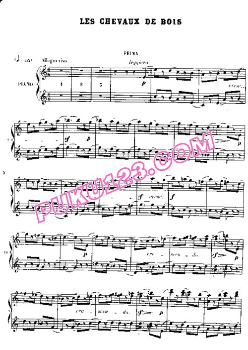 天天钢琴网-免费下载Bizet - Jeux d Enfants per pf a 4 mani 四手联弹