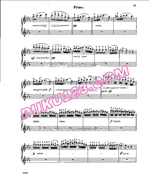 天天钢琴网-免费下载Bizet - L Arlesienne Suite No.2 - 4 Hands