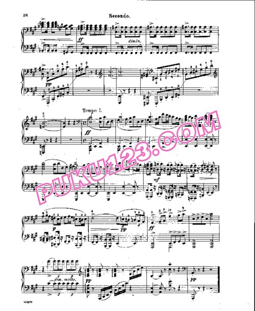 天天钢琴网-免费下载Bizet - L Arlesienne Suite No.2 - 4 Hands