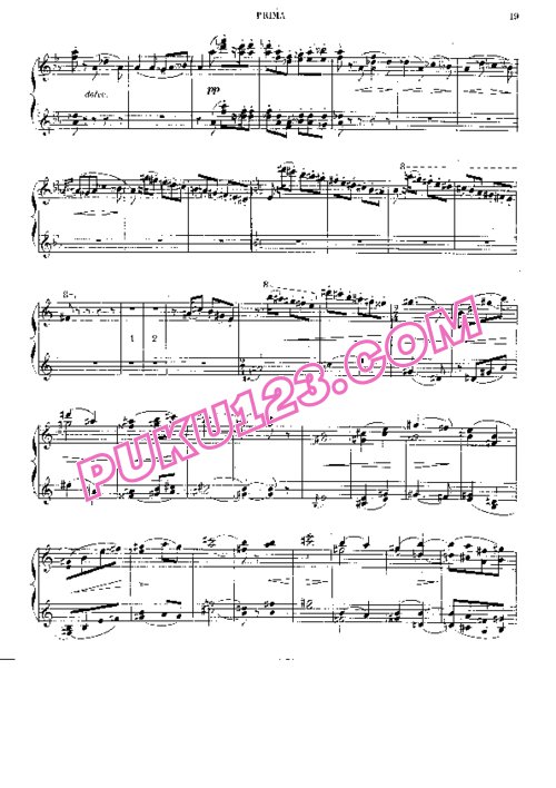 天天钢琴网-免费下载Bizet - Symphony in C Major, Roma - 4 Hands