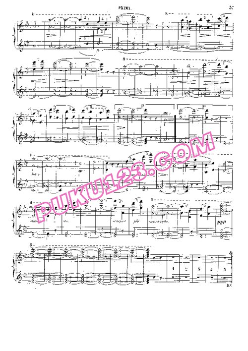 天天钢琴网-免费下载Bizet - Symphony in C Major, Roma - 4 Hands