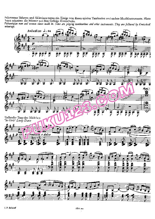 天天钢琴网-免费下载Borodin - Polovetzian Dances 钢琴独奏版