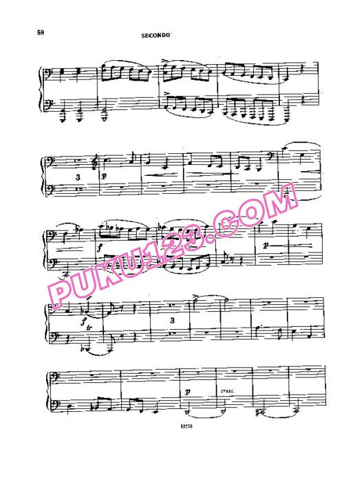 天天钢琴网-免费下载Borodin - Tarantella - 4 hands