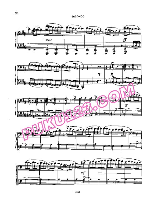 天天钢琴网-免费下载Borodin - Tarantella - 4 hands
