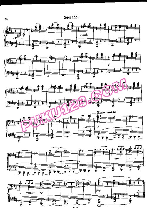 天天钢琴网-免费下载Bortkiewicz - Russian Melodies and Dances Op.31 - 4 Hands
