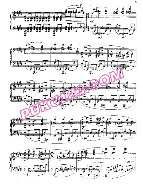 天天钢琴网-免费下载Bortkiewicz - Ballade in c-sharp Minor Op.42