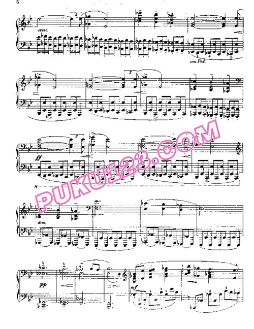 天天钢琴网-免费下载Bortkiewicz - Ballade in c-sharp Minor Op.42