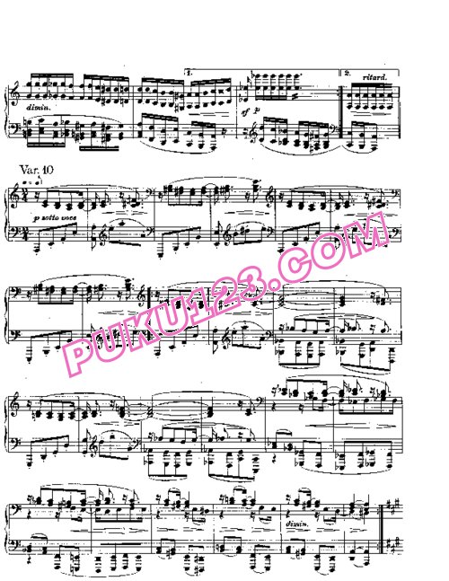 天天钢琴网-免费下载Brahms - Etudes var. thème de Paganini Op.35 Livre1