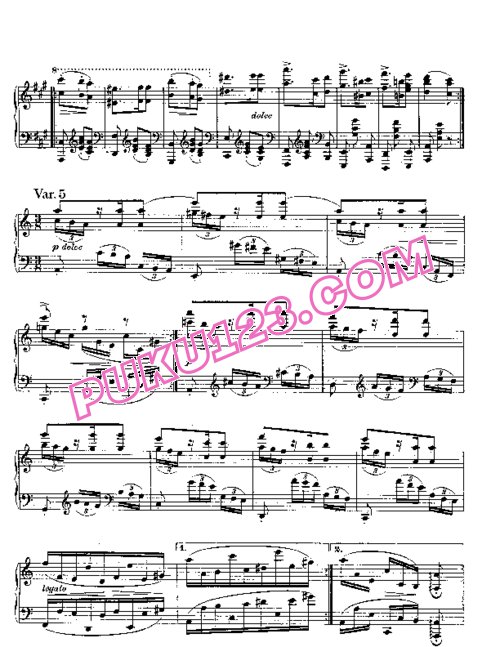 天天钢琴网-免费下载Brahms - Etudes var. thème de Paganini Op.35 Livre2
