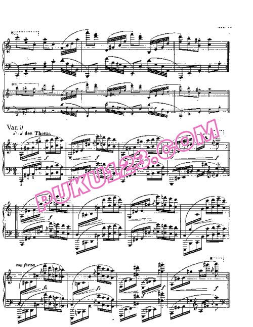 天天钢琴网-免费下载Brahms - Etudes var. thème de Paganini Op.35 Livre2