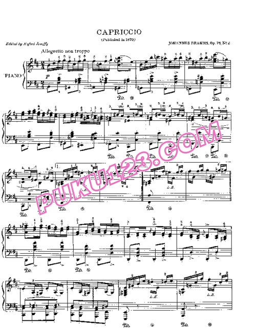 天天钢琴网-免费下载Brahms clav76 2
