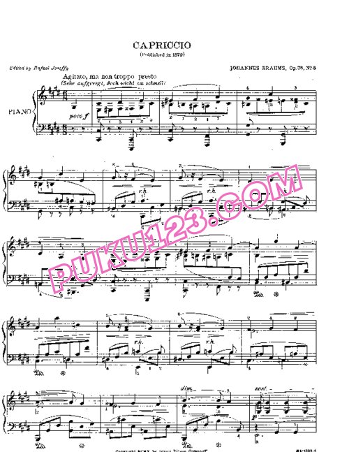 天天钢琴网-免费下载Brahms clav76 5