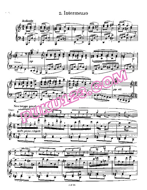 天天钢琴网-免费下载Brahms Op 116 2