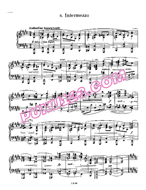 天天钢琴网-免费下载Brahms Op 116 6