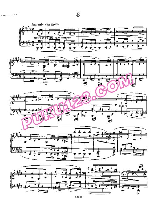 天天钢琴网-免费下载Brahms Op 117 3