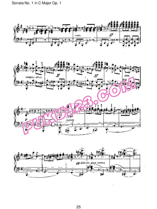 天天钢琴网-免费下载Brahms - Piano Sonata No.1 in C Op.1