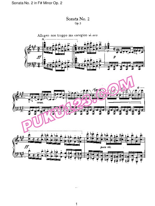 天天钢琴网-免费下载Brahms - Piano Sonata No.2 in F_ Minor Op.2