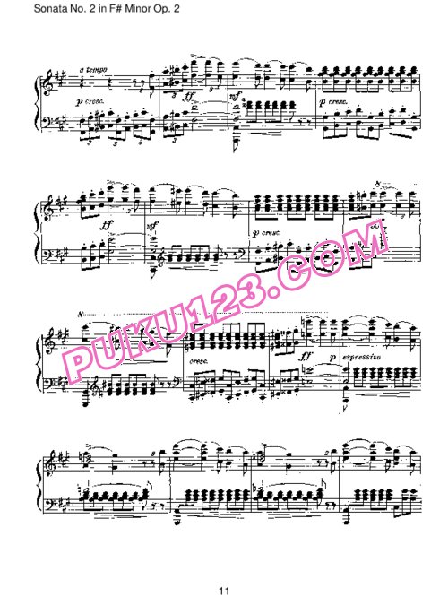 天天钢琴网-免费下载Brahms - Piano Sonata No.2 in F_ Minor Op.2