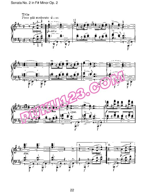 天天钢琴网-免费下载Brahms - Piano Sonata No.2 in F_ Minor Op.2