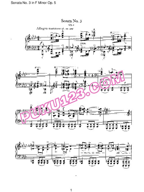 天天钢琴网-免费下载Brahms - Piano Sonata No.3 in F Minor Op.5