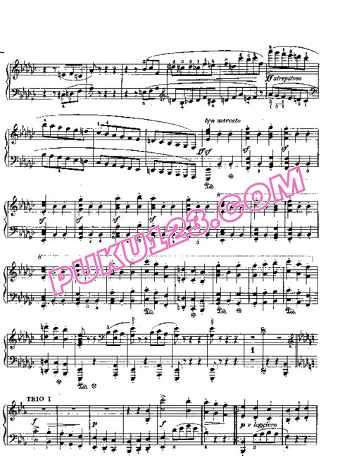 天天钢琴网-免费下载Brahms - Scherzo in e flat Minor Op.4