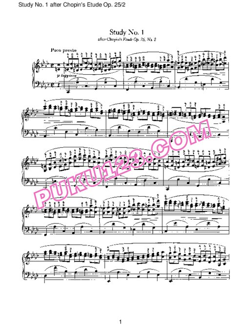 天天钢琴网-免费下载Brahms - Study No 1 after Chopin's Etude Op 25 pt 2