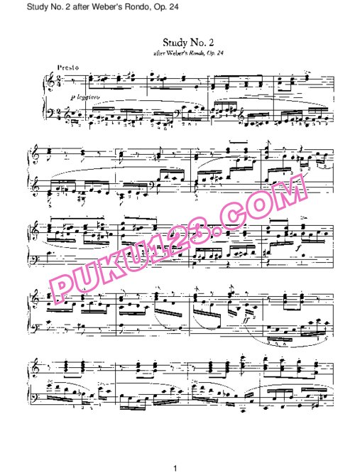 天天钢琴网-免费下载Brahms - Study No 2 after Weber's Rondo, Op 24