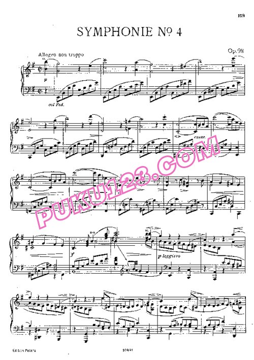 天天钢琴网-免费下载Brahms - Singer - Symphony No.4 in e Minor Op.98 - Solo Piano
