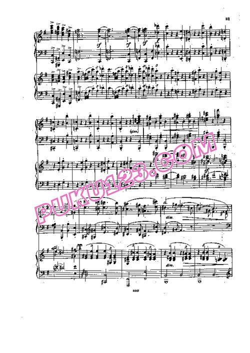 天天钢琴网-免费下载Brahms - Symphony No.4 in e Minor Op.98 - 2 Pianos