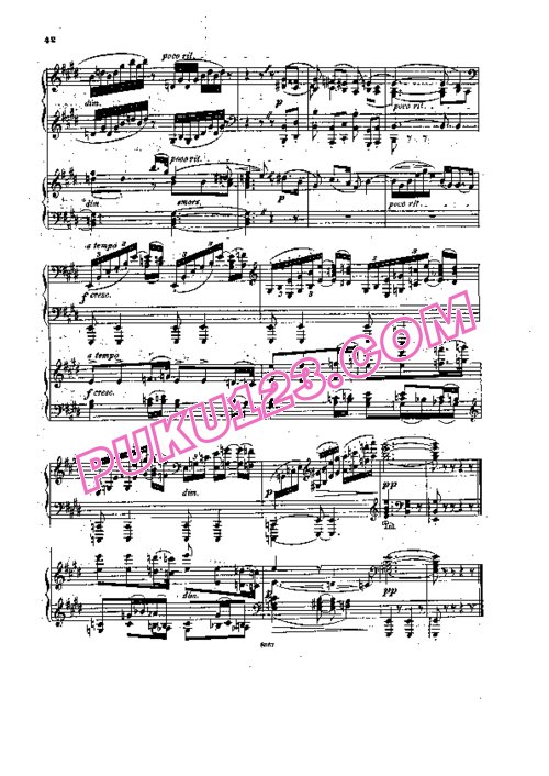 天天钢琴网-免费下载Brahms - Symphony No.4 in e Minor Op.98 - 2 Pianos