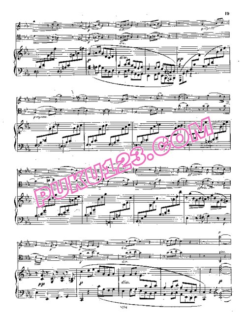 天天钢琴网-免费下载Brahms - Piano Trio No.3 in c Minor Op.101 - Full Score