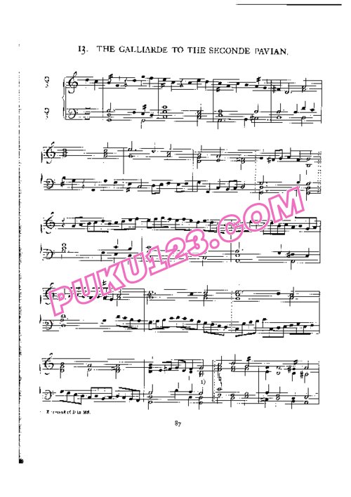 天天钢琴网-免费下载Byrd - The Galliarde to The Seconde Pavian